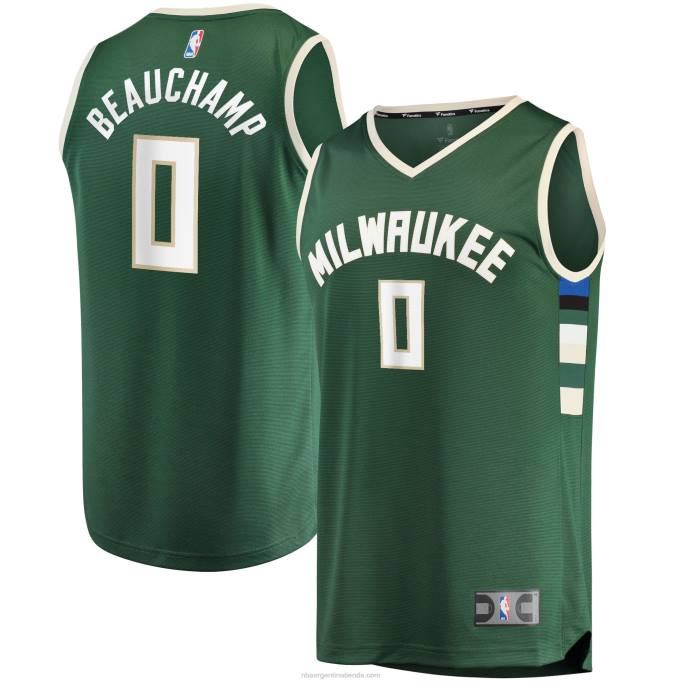 NBA 0F6D8644 milwaukee bucks marjon beauchamp hunter green draft selección de primera ronda fast break replica jugador jersey