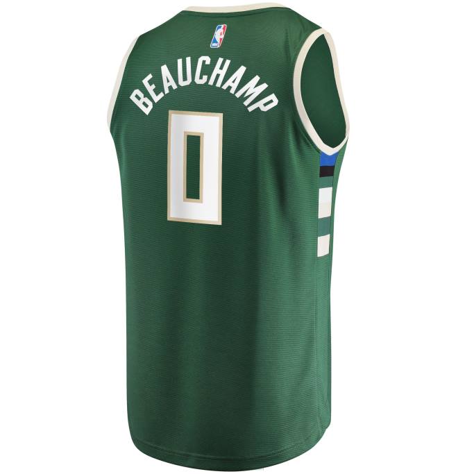 NBA 0F6D8644 milwaukee bucks marjon beauchamp hunter green draft selección de primera ronda fast break replica jugador jersey