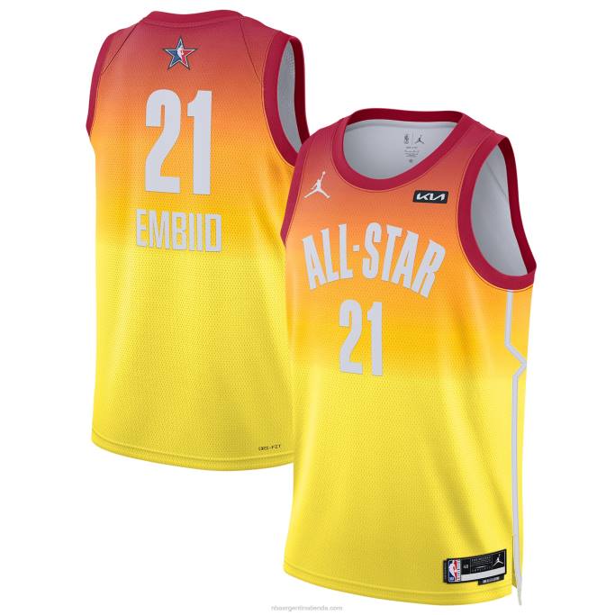 NBA 0F6D2178 joel embiid jordan marca naranja all-star game swingman jersey
