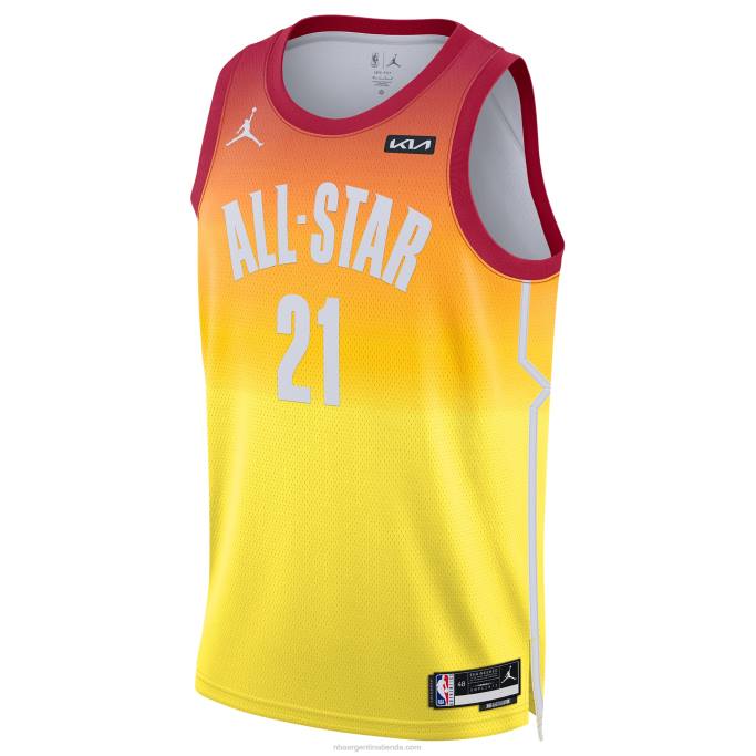 NBA 0F6D2178 joel embiid jordan marca naranja all-star game swingman jersey