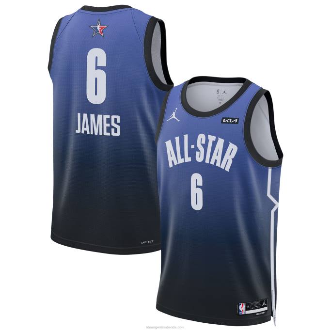 NBA 0F6D413 lebron james jordan marca azul all-star game swingman jersey