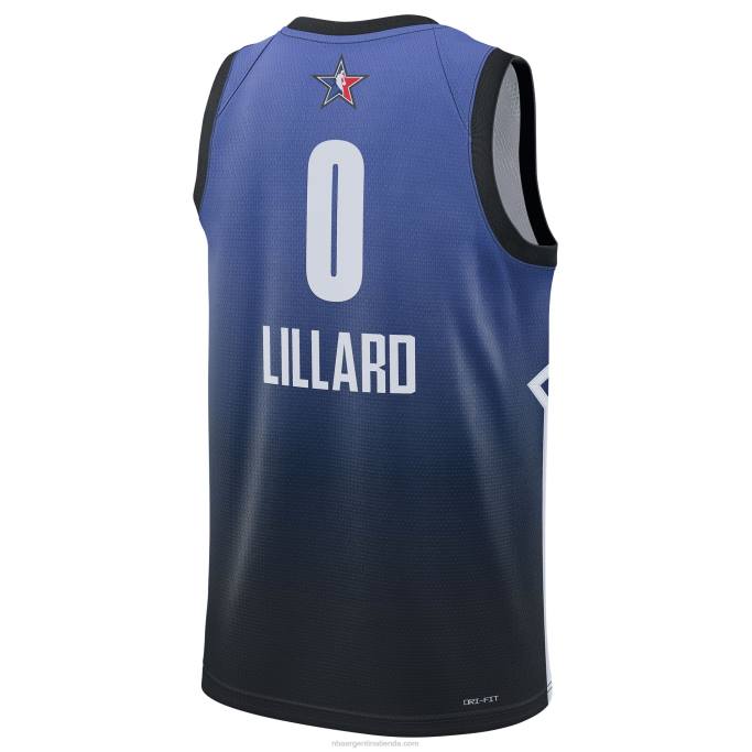 NBA 0F6D583 damian lillard jordan brand azul all-star game swingman jersey