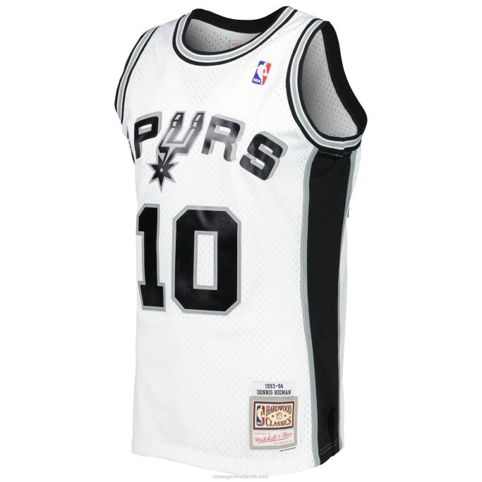 NBA 0F6D2426 camiseta san antonio spurs dennis rodman mitchell & ness blanca 1993-94 hardwood classics swingman jersey