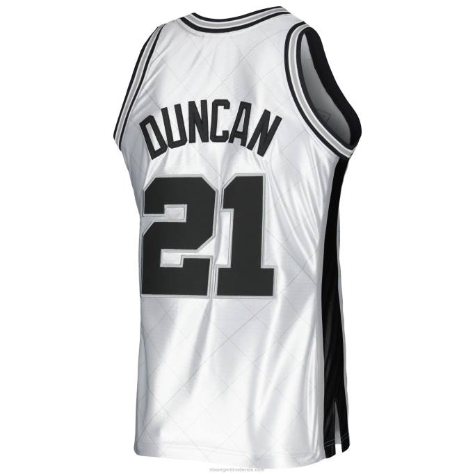 NBA 0F6D2728 san antonio spurs tim duncan platino hardwood classics 75th aniversario swingman jersey