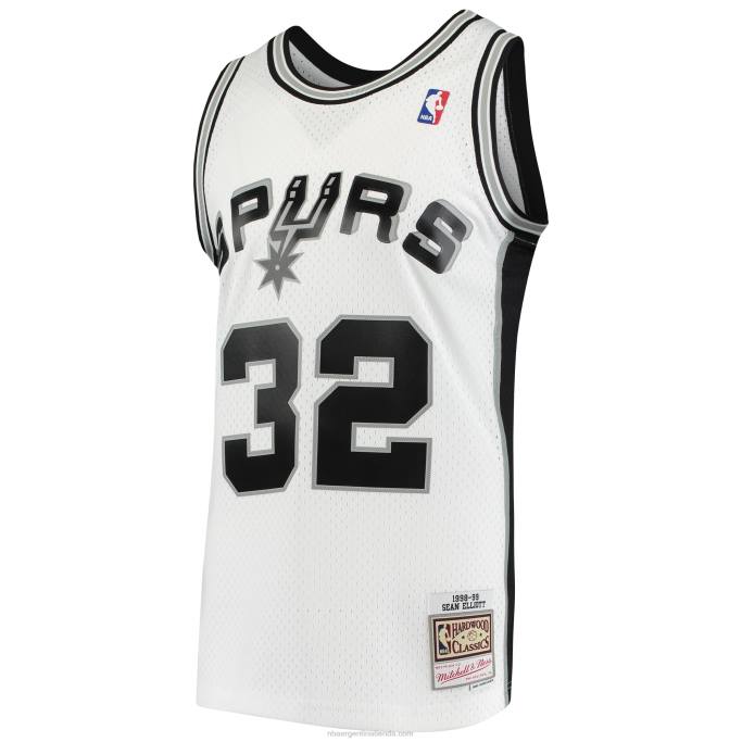 NBA 0F6D2762 san antonio spurs sean elliott mitchell & ness white hardwood classics swingman jersey