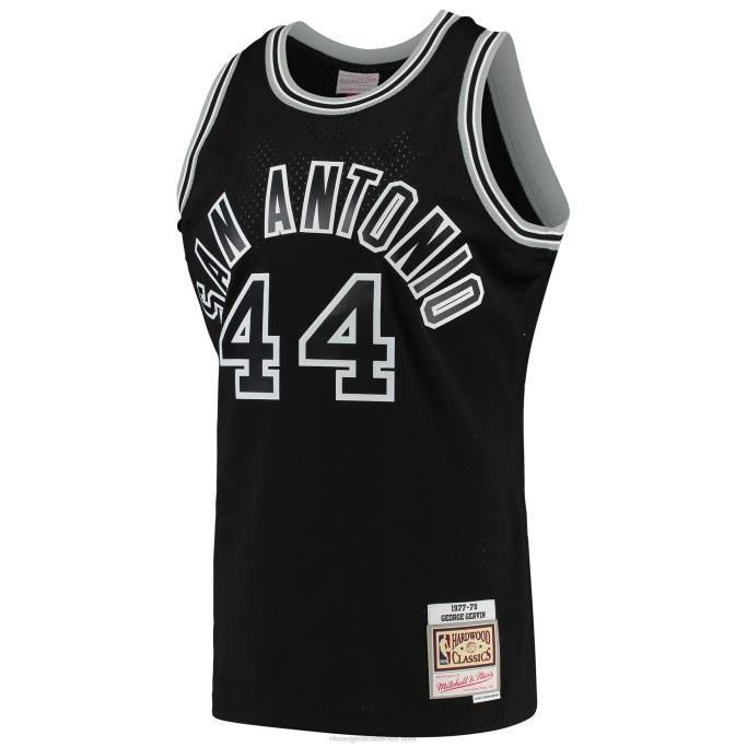 NBA 0F6D4310 san antonio spurs george gervin negro 1977-78 hardwood classics swingman player jersey