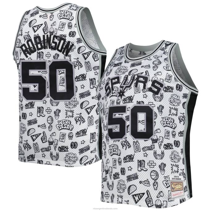 NBA 0F6D5485 san antonio spurs david robinson blancas de madera dura clásicas garabatos alero jugador