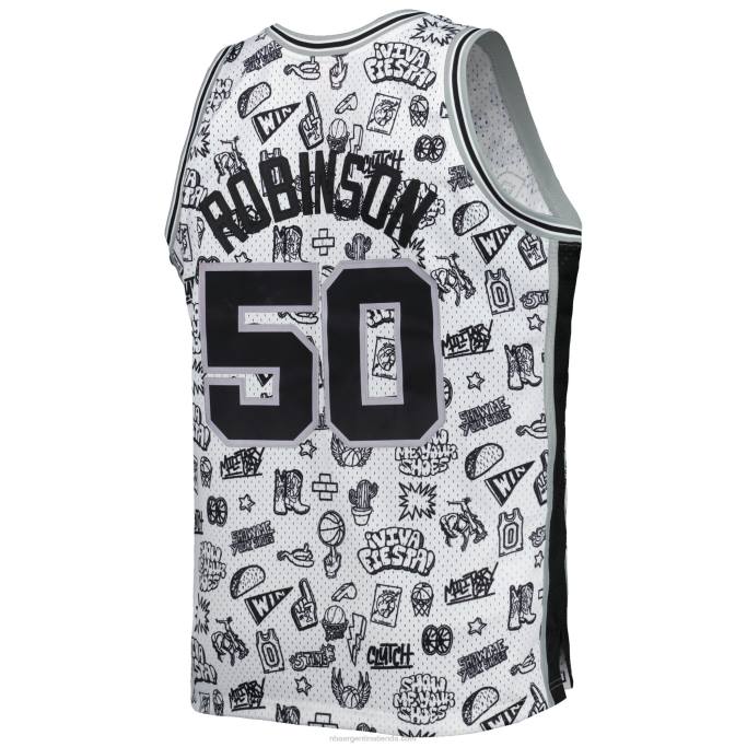 NBA 0F6D5485 san antonio spurs david robinson blancas de madera dura clásicas garabatos alero jugador