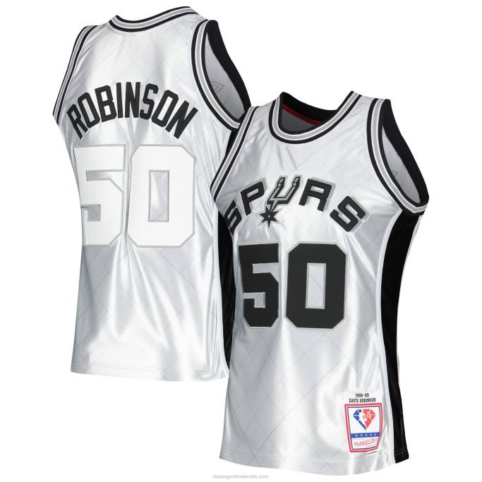 NBA 0F6D5725 san antonio spurs david robinson platino hardwood classics 75th aniversario swingman jersey
