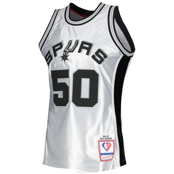 NBA 0F6D5725 san antonio spurs david robinson platino hardwood classics 75th aniversario swingman jersey