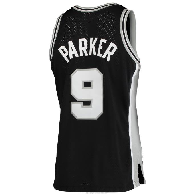 NBA 0F6D6865 camiseta de los san antonio spurs tony parker #9 mitchell & ness black hardwood classics swingman jersey