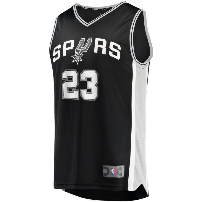 NBA 0F6D8630 camiseta réplica de san antonio spurs zach collins negro fast break