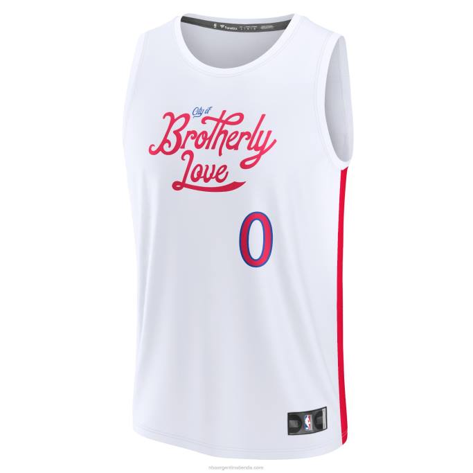 NBA 0F6D100 camiseta philadelphia 76ers tyrese maxey blanca fastbreak