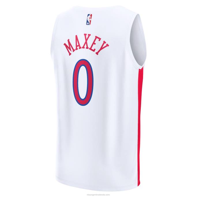 NBA 0F6D100 camiseta philadelphia 76ers tyrese maxey blanca fastbreak