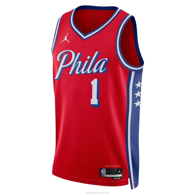 NBA 0F6D115 philadelphia 76ers james harden jordan brand rojo swingman jersey
