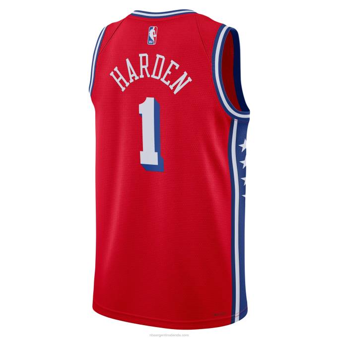 NBA 0F6D115 philadelphia 76ers james harden jordan brand rojo swingman jersey