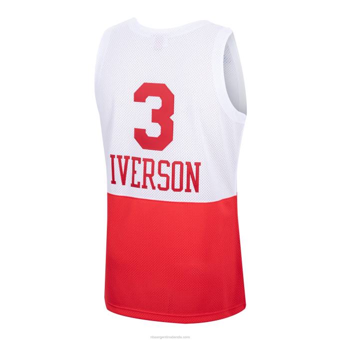 NBA 0F6D1185 philadelphia 76ers allen iverson mitchell & ness white hardwood classics jersey auténtico
