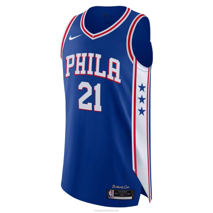 NBA 0F6D126 philadelphia 76ers joel embiid nike royal auténtico playera de jugador