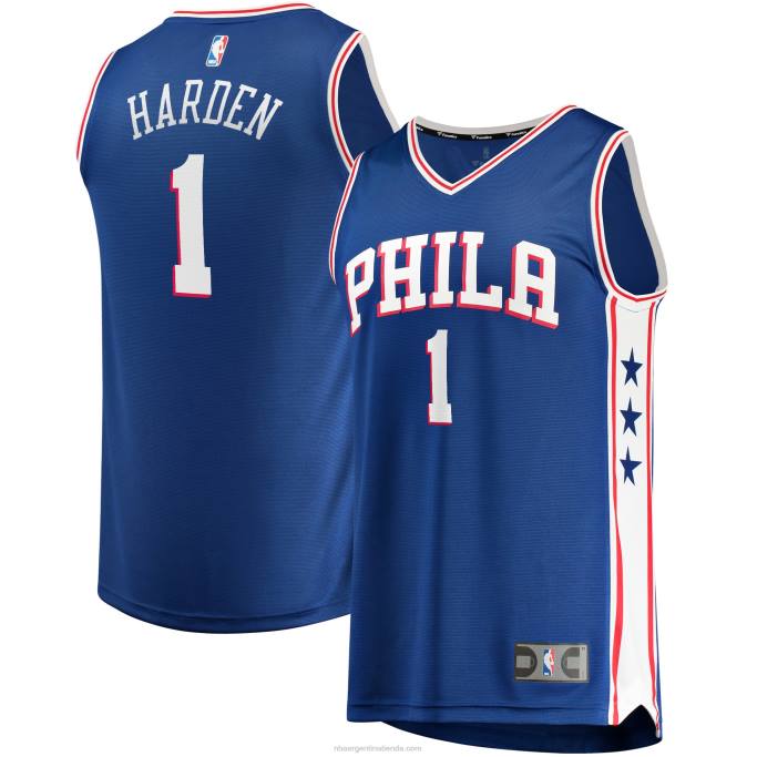 NBA 0F6D145 philadelphia 76ers james harden royal fast break réplica jersey