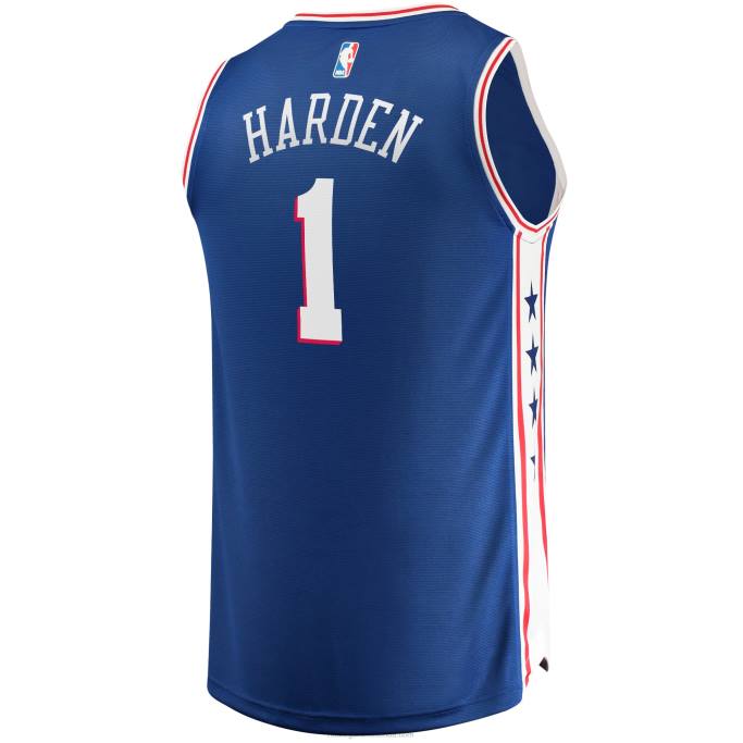 NBA 0F6D145 philadelphia 76ers james harden royal fast break réplica jersey