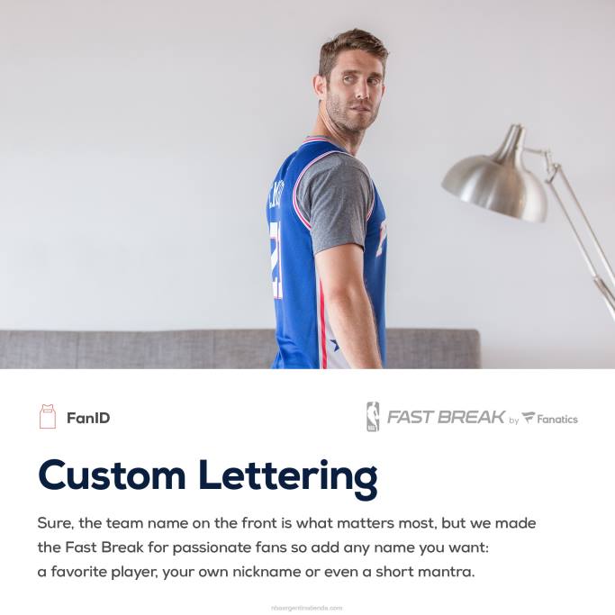 NBA 0F6D288 Réplica personalizada de la camiseta de los Philadelphia 76ers Royal Fast Break