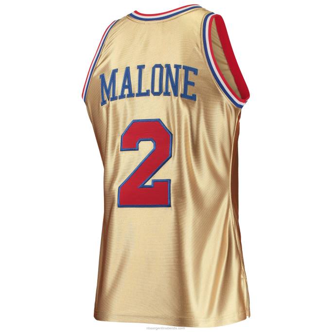 NBA 0F6D2902 philadelphia 76ers moses malone oro 75 aniversario hardwood classics swingman jersey