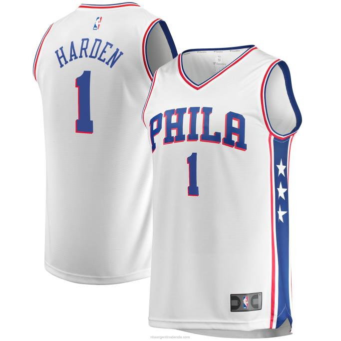 NBA 0F6D393 philadelphia 76ers james harden blanco fastbreak réplica jugador camiseta