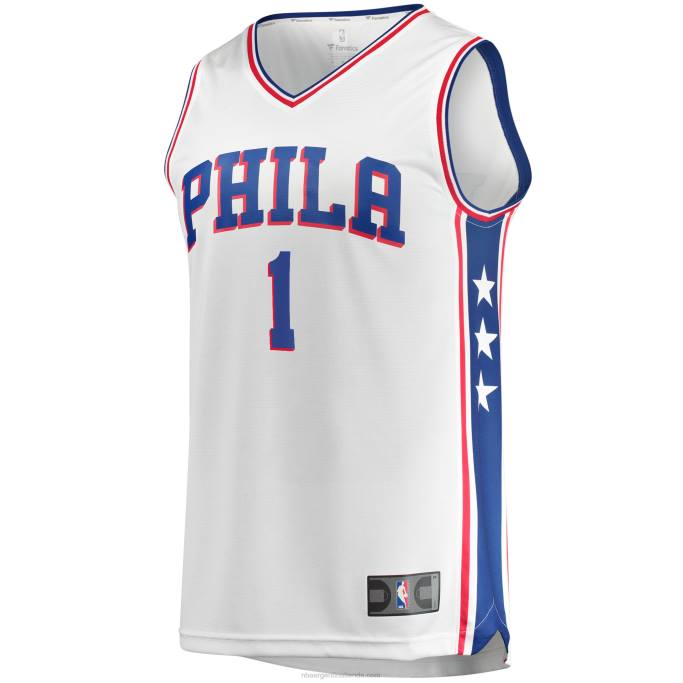 NBA 0F6D393 philadelphia 76ers james harden blanco fastbreak réplica jugador camiseta
