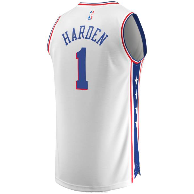NBA 0F6D393 philadelphia 76ers james harden blanco fastbreak réplica jugador camiseta
