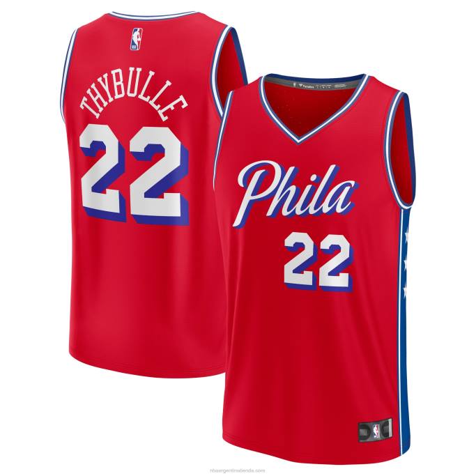 NBA 0F6D4355 philadelphia 76ers matisse thybulle réplica de camiseta roja fast break