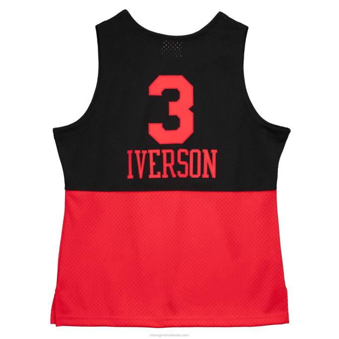 NBA 0F6D5265 camiseta philadelphia 76ers allen iverson black hardwood classics recarga 2.0 swingman jersey