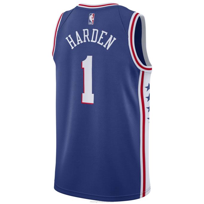 NBA 0F6D58 philadelphia 76ers james harden nike royal swingman camiseta