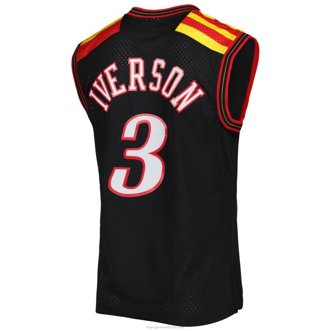 NBA 0F6D5962 philadelphia 76ers allen iverson mitchell & ness negro hardwood classics jersey swingman