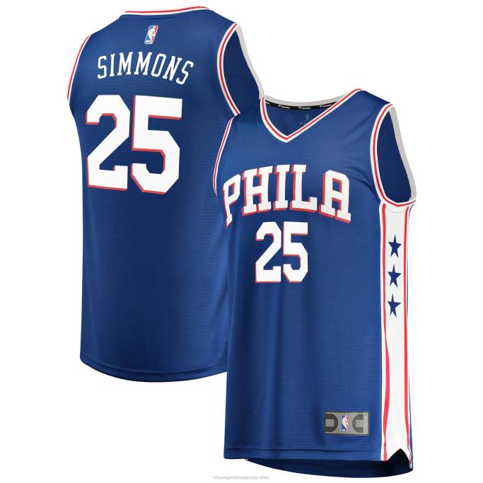 NBA 0F6D7039 réplica de la camiseta de los 76ers de filadelfia ben simmons royal fast break