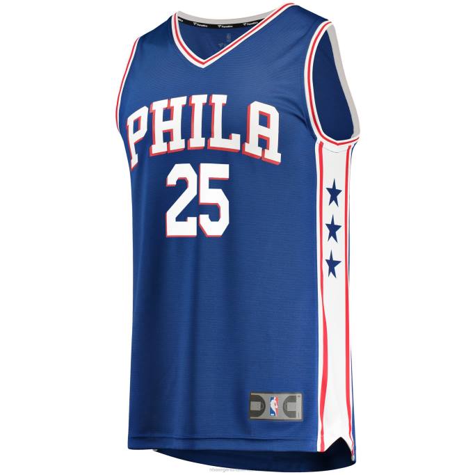 NBA 0F6D7039 réplica de la camiseta de los 76ers de filadelfia ben simmons royal fast break