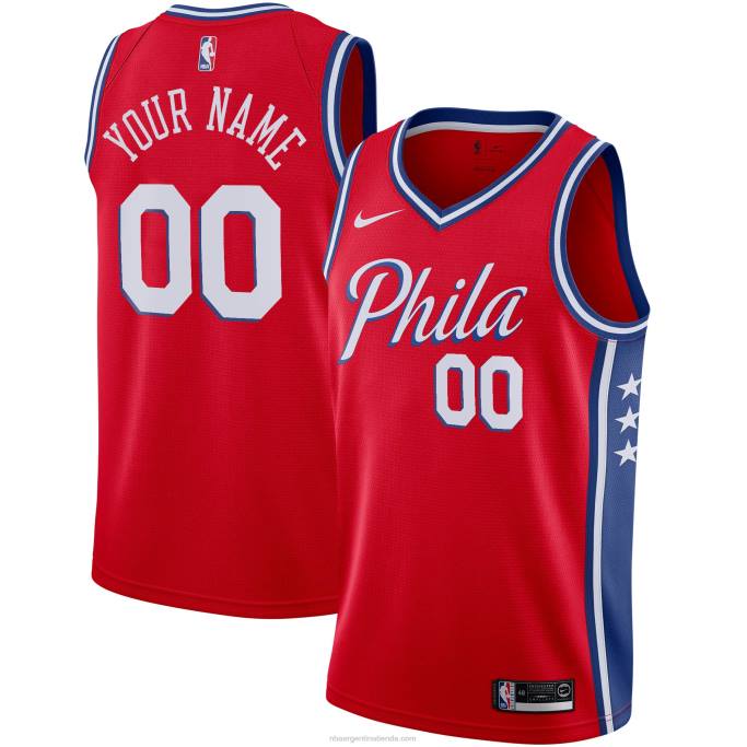 NBA 0F6D7494 camiseta philadelphia 76ers nike roja personalizada swingman