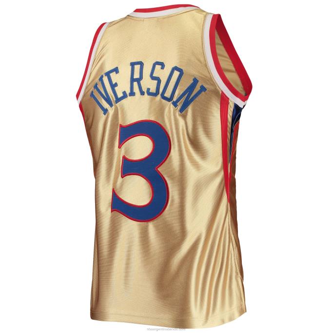 NBA 0F6D7677 philadelphia 76ers allen iverson oro 75 aniversario hardwood classics swingman jersey