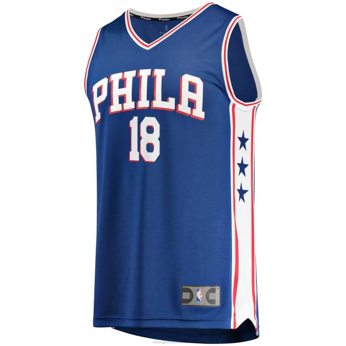 NBA 0F6D7709 réplica de la camiseta de los 76ers de filadelfia shake milton royal fast break