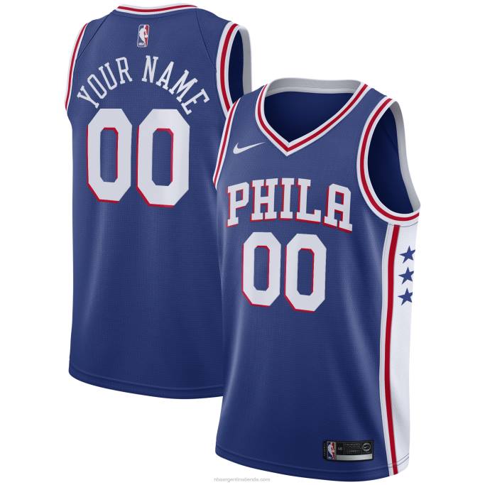 NBA 0F6D7741 philadelphia 76ers nike azul swingman camiseta personalizada