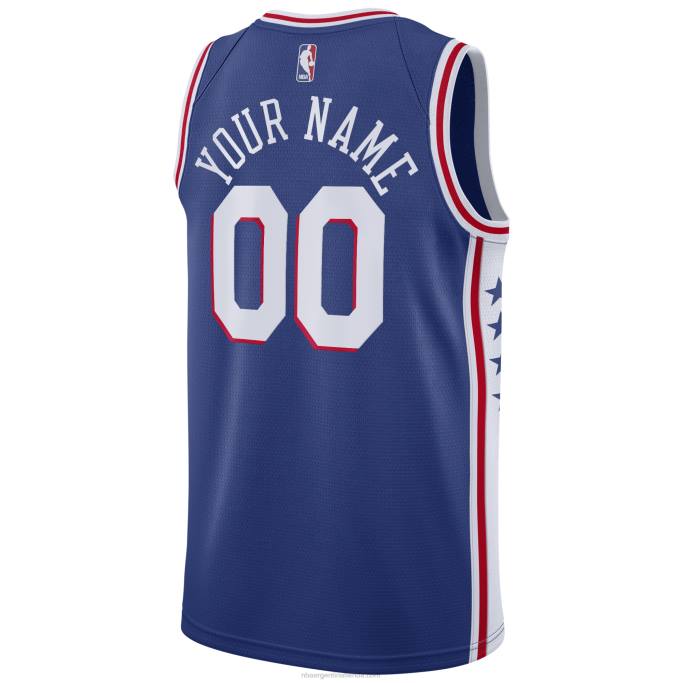 NBA 0F6D7741 philadelphia 76ers nike azul swingman camiseta personalizada