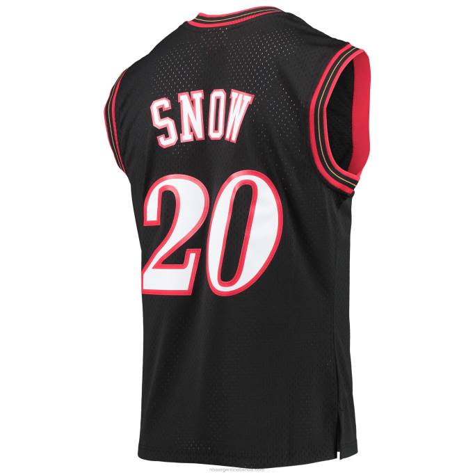 NBA 0F6D7905 philadelphia 76ers eric nieve mitchell & ness negro madera dura clásicos swingman jersey