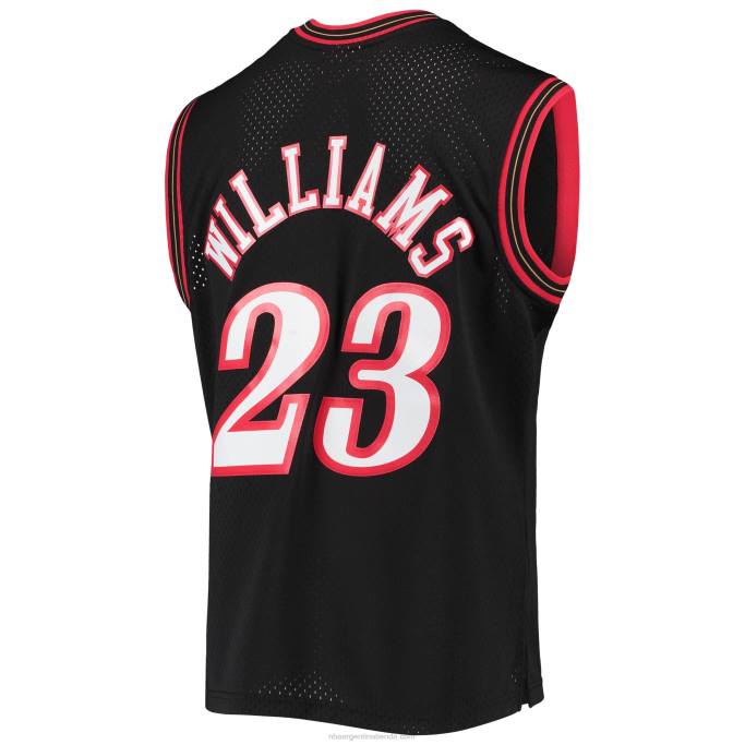 NBA 0F6D7990 camiseta philadelphia 76ers lou williams mitchell & ness negro hardwood classics swingman
