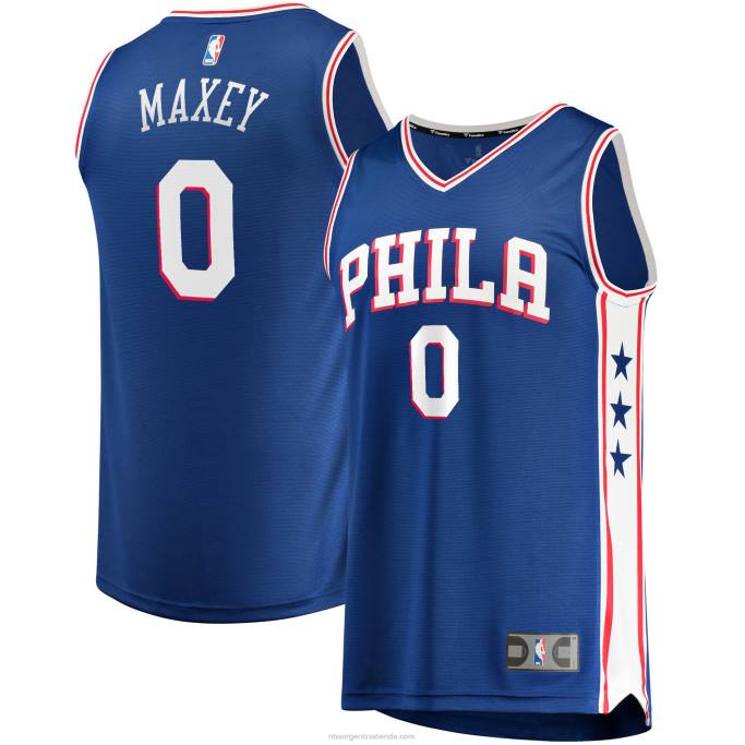 NBA 0F6D79 réplica de camiseta philadelphia 76ers tyrese maxey royal fast break