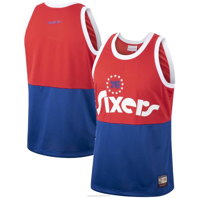 NBA 0F6D8708 philadelphia 76ers mitchell & ness rojo hardwood classics equipo herencia moda jersey