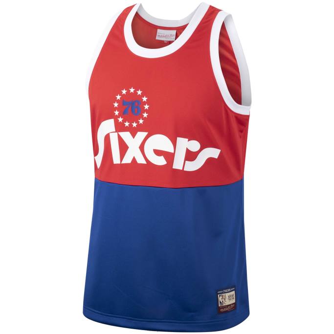 NBA 0F6D8708 philadelphia 76ers mitchell & ness rojo hardwood classics equipo herencia moda jersey