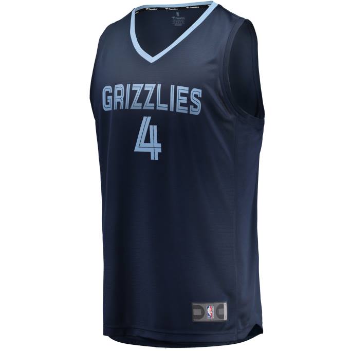 NBA 0F6D1419 Camiseta Réplica Fast Break Azul Marino De Steven Adams De Los Grizzlies De Memphis