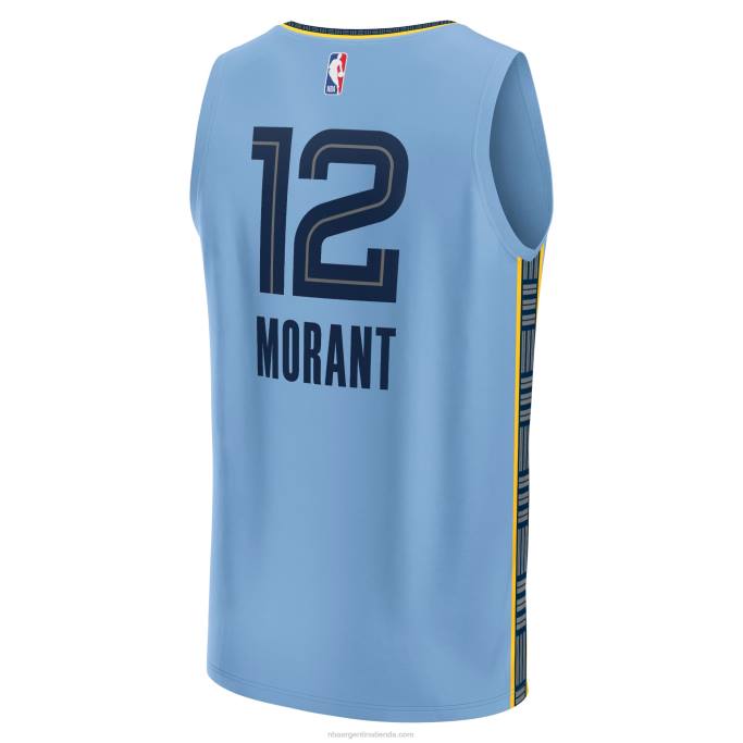 NBA 0F6D755 camiseta réplica de jugador de memphis grizzlies ja morant azul claro fast break