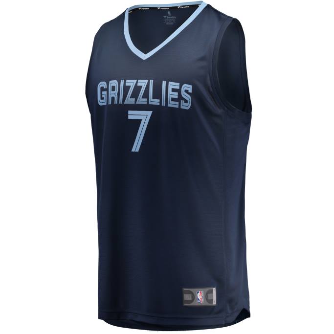 NBA 0F6D8456 camiseta réplica de memphis grizzlies santi aldama azul marino fast break