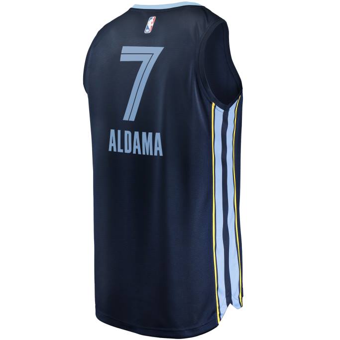 NBA 0F6D8456 camiseta réplica de memphis grizzlies santi aldama azul marino fast break
