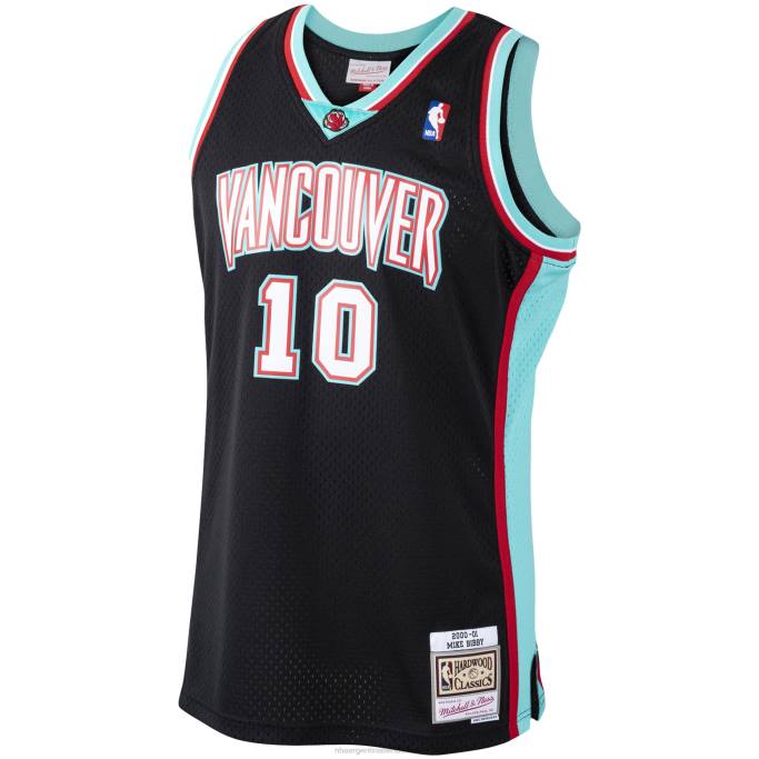 NBA 0F6D1895 vancouver grizzlies mike bibby mitchell & ness negro clásico de madera dura swingman jersey